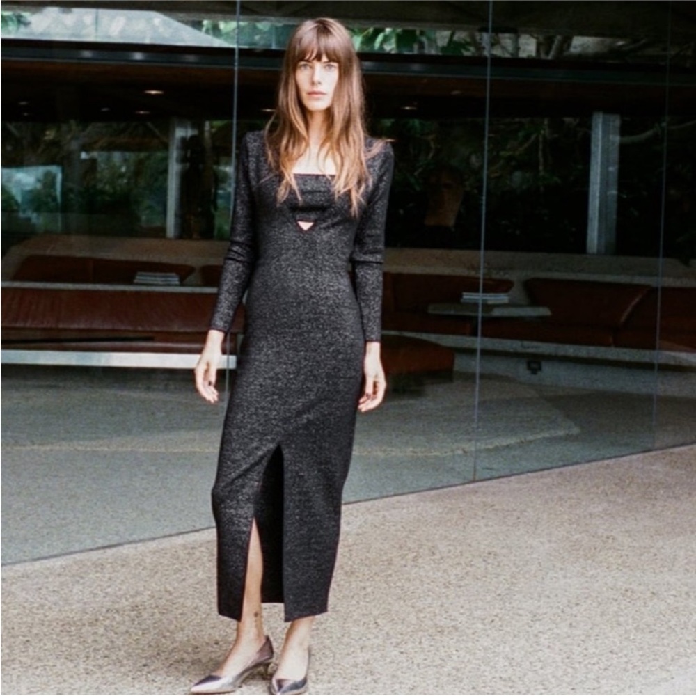 Elegant Black Long Sleeve Dress